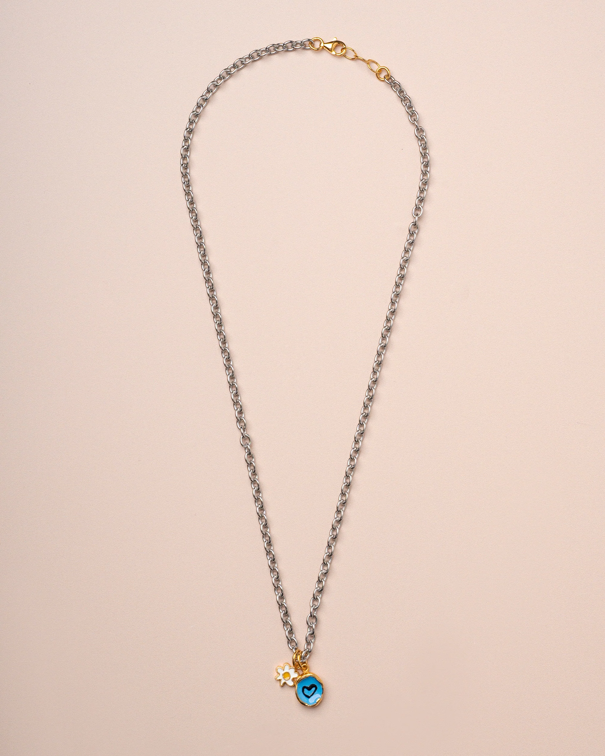 10 Decoart | Blue Bay Enamel Pendant Necklace - Gold