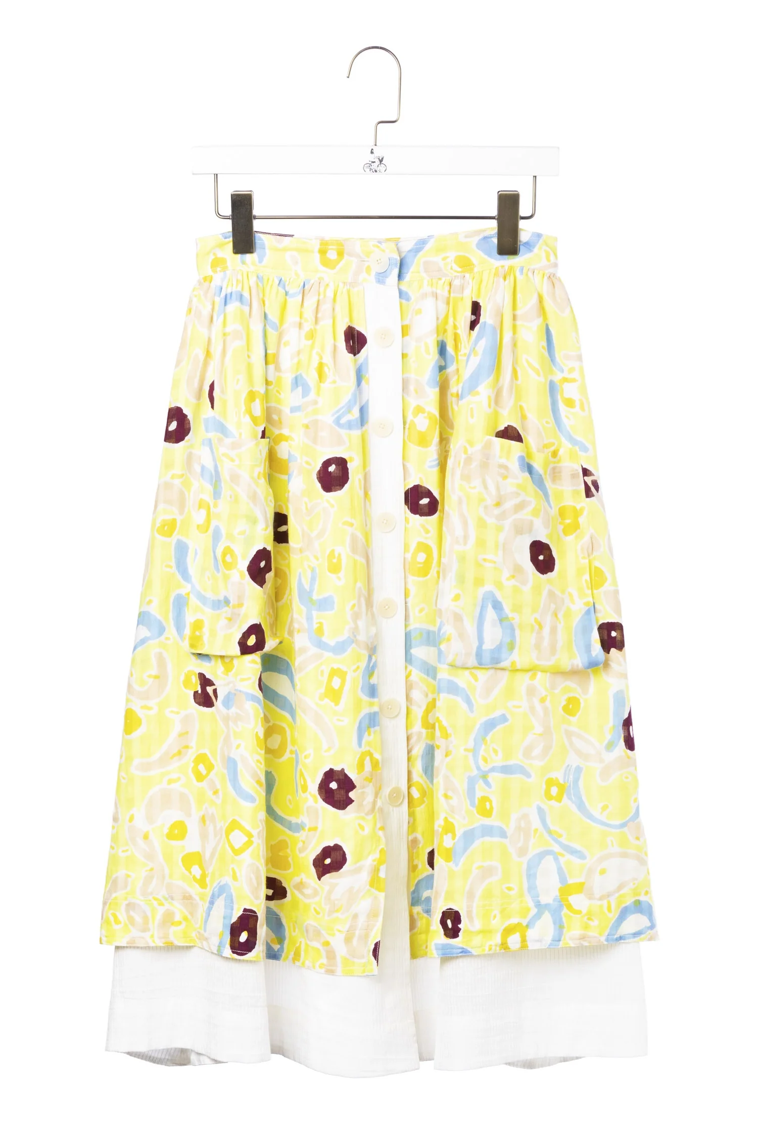 Mii | Abstract Printed Cotton Midi Skirt - Image 5