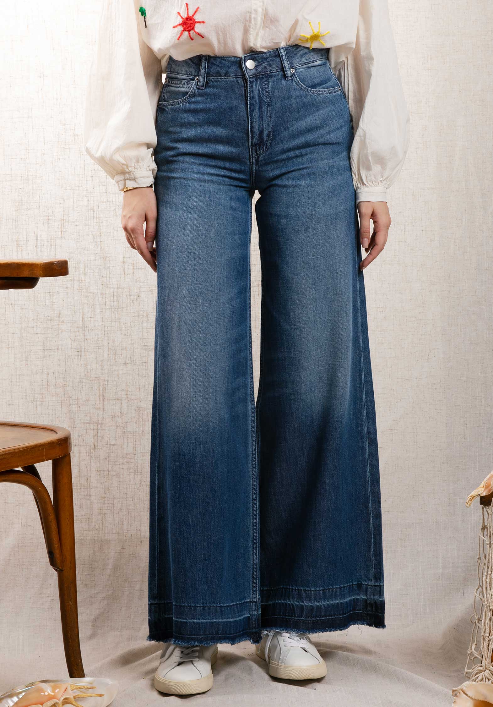 Acquaverde | Jeans Soulde - High-Rise Wide Leg Indigo Worn - Image 3