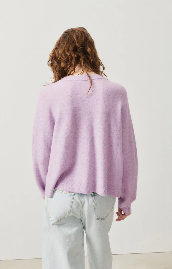 American Vintage | Damsville Oversized Wool Cardigan - Marbled Buttons Glycine-Chine - Image 2
