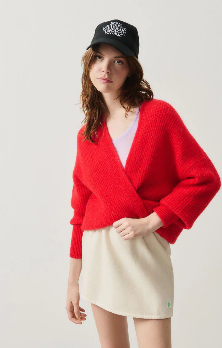 American Vintage | Oversized Alpaca Blend Cardigan - Piment-Chine