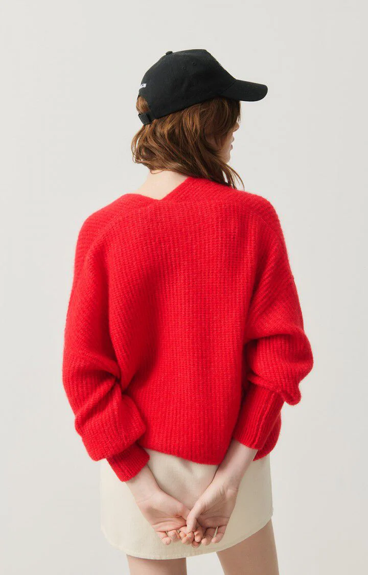 American Vintage | Oversized Alpaca Blend Cardigan - Piment-Chine - Image 2