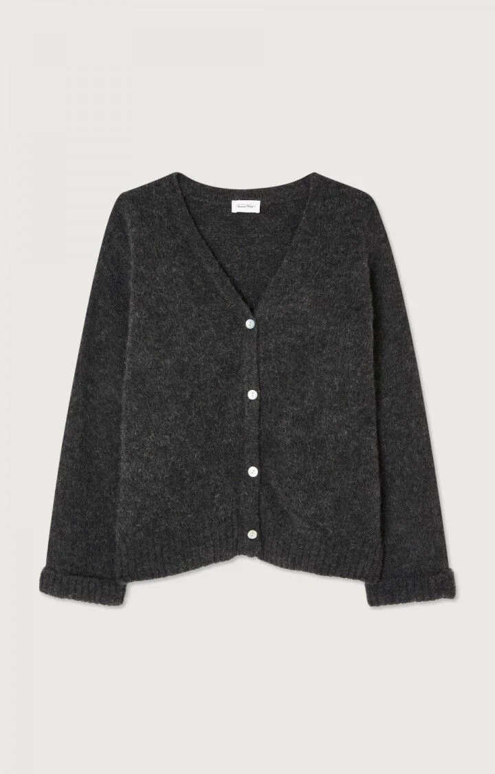 American Vintage | East Oversized Alpaca Cardigan - Anthracite Anthracite-C - Image 4