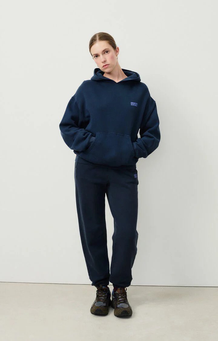 American Vintage | Oversized Hoodie in Washed Marine Blue Marine-Vintage