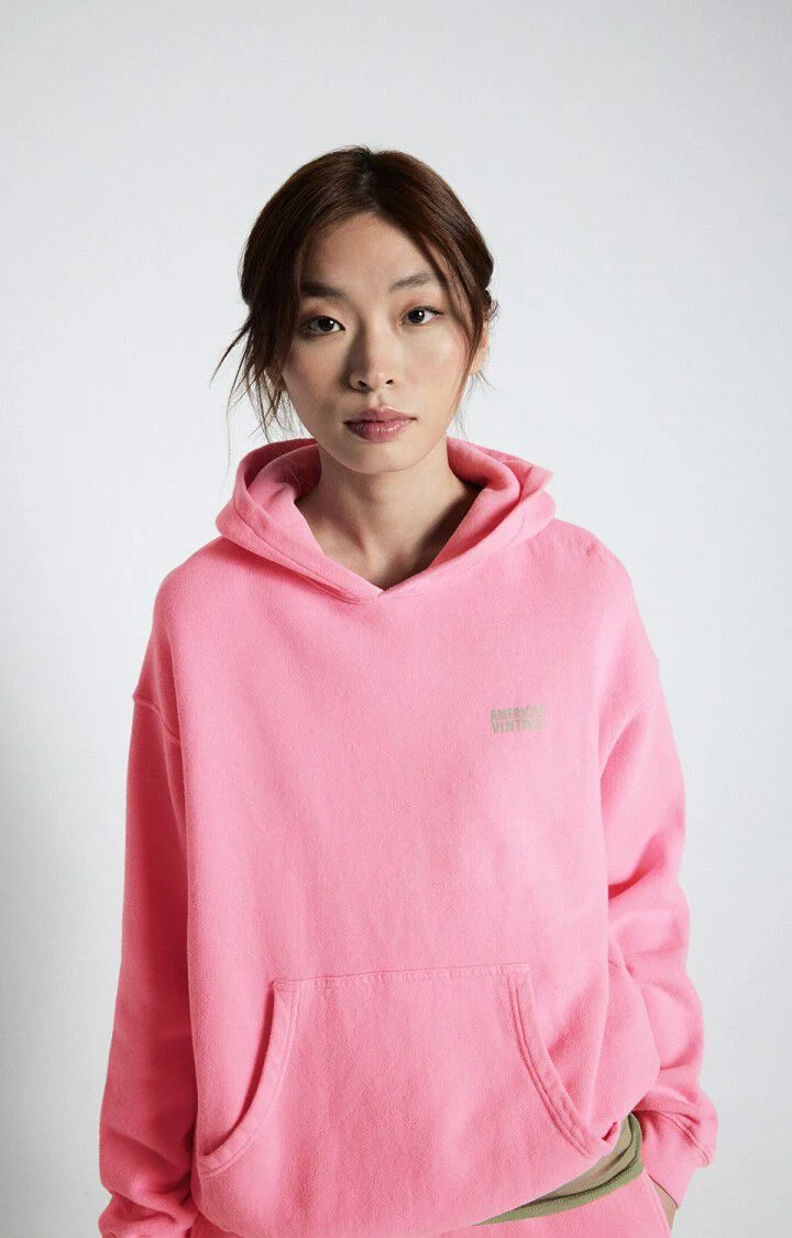 American Vintage | Washed Rose Relaxed Fit Hoodie Rose-Vintage