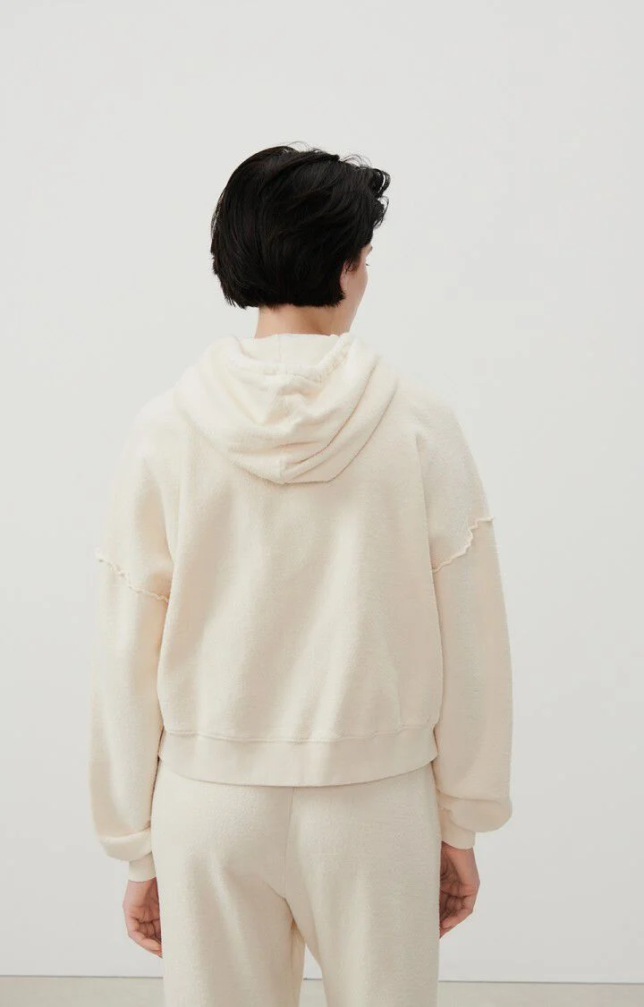 American Vintage | Zip-Front Cotton Hooded Jacket - Ecru - Image 2