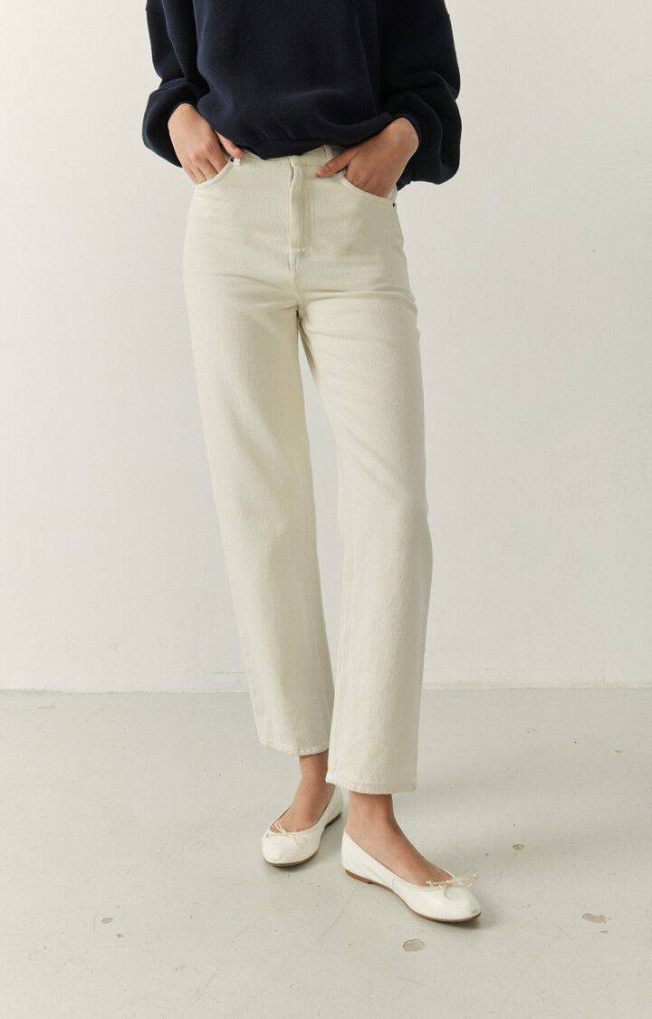 American Vintage | High-Rise Straight Jeans Ecru