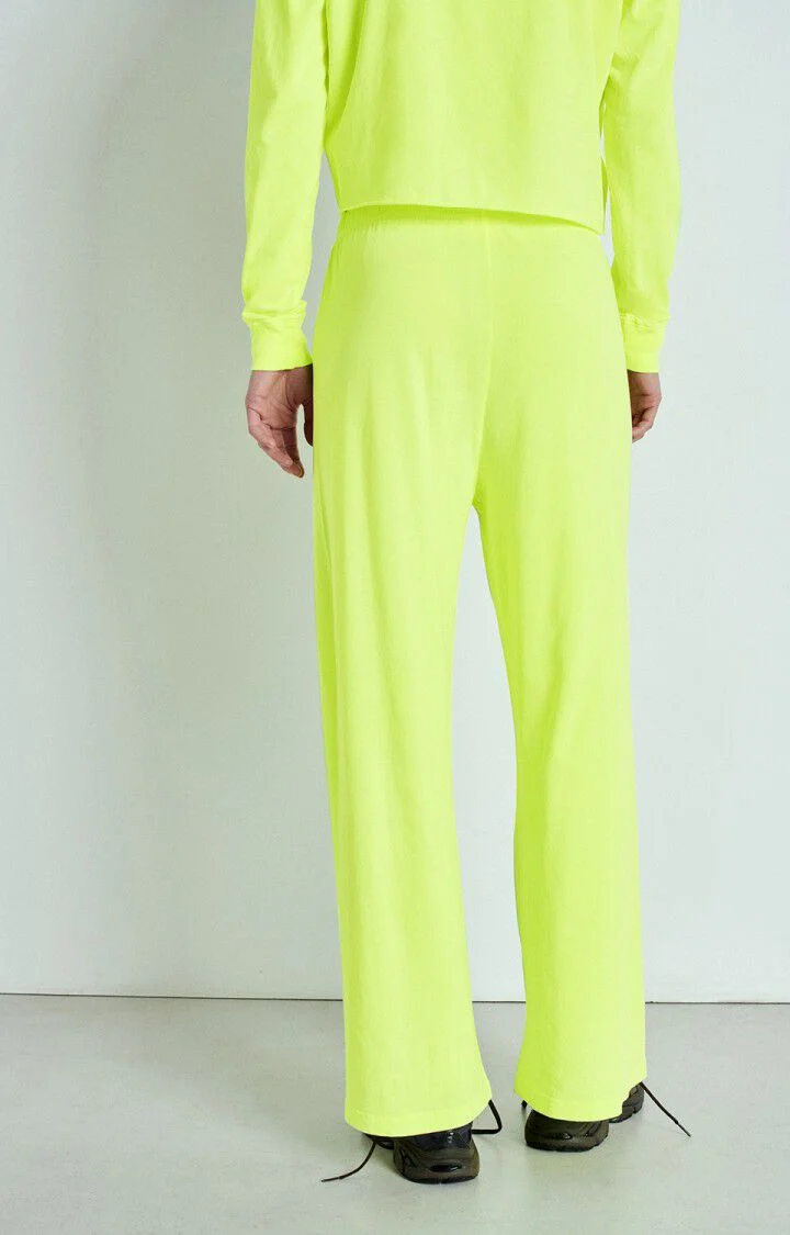 American Vintage | Fluorescent Yellow Cotton Jogger Pant Jaune-Fluo - Image 2