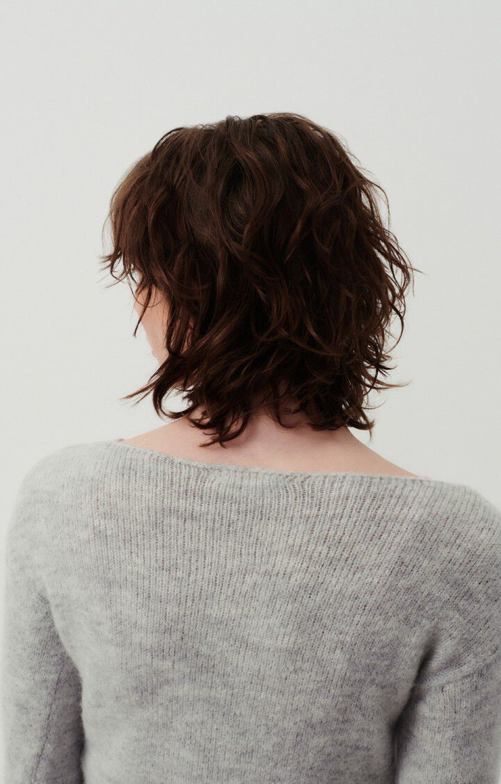American Vintage | Boat Neck Fitted Jumper - Alpaca Blend Grey - Image 3