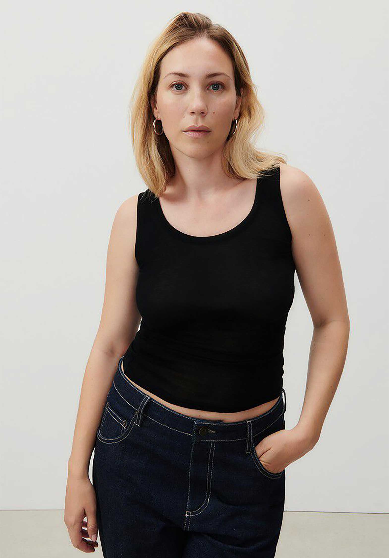 American Vintage | Supima Cotton Scoop Neck Tank Top - Black