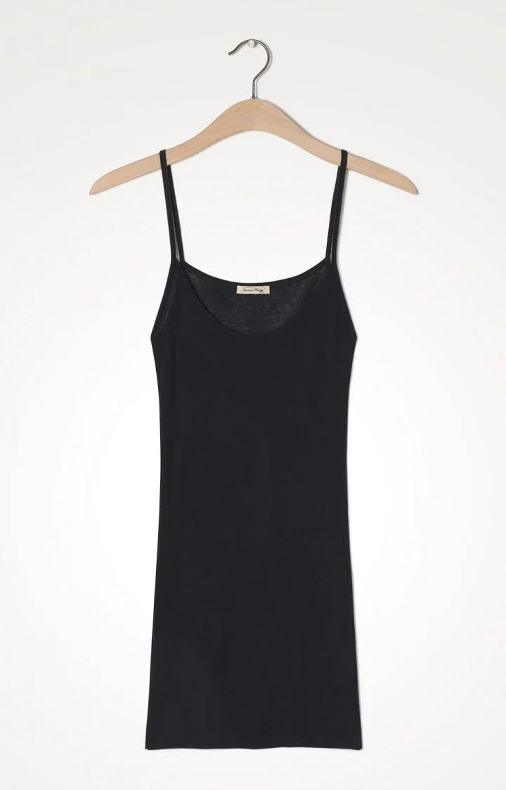 American Vintage | Supima Cotton Tank Top - Sheer Layering Essential Noir - Image 3