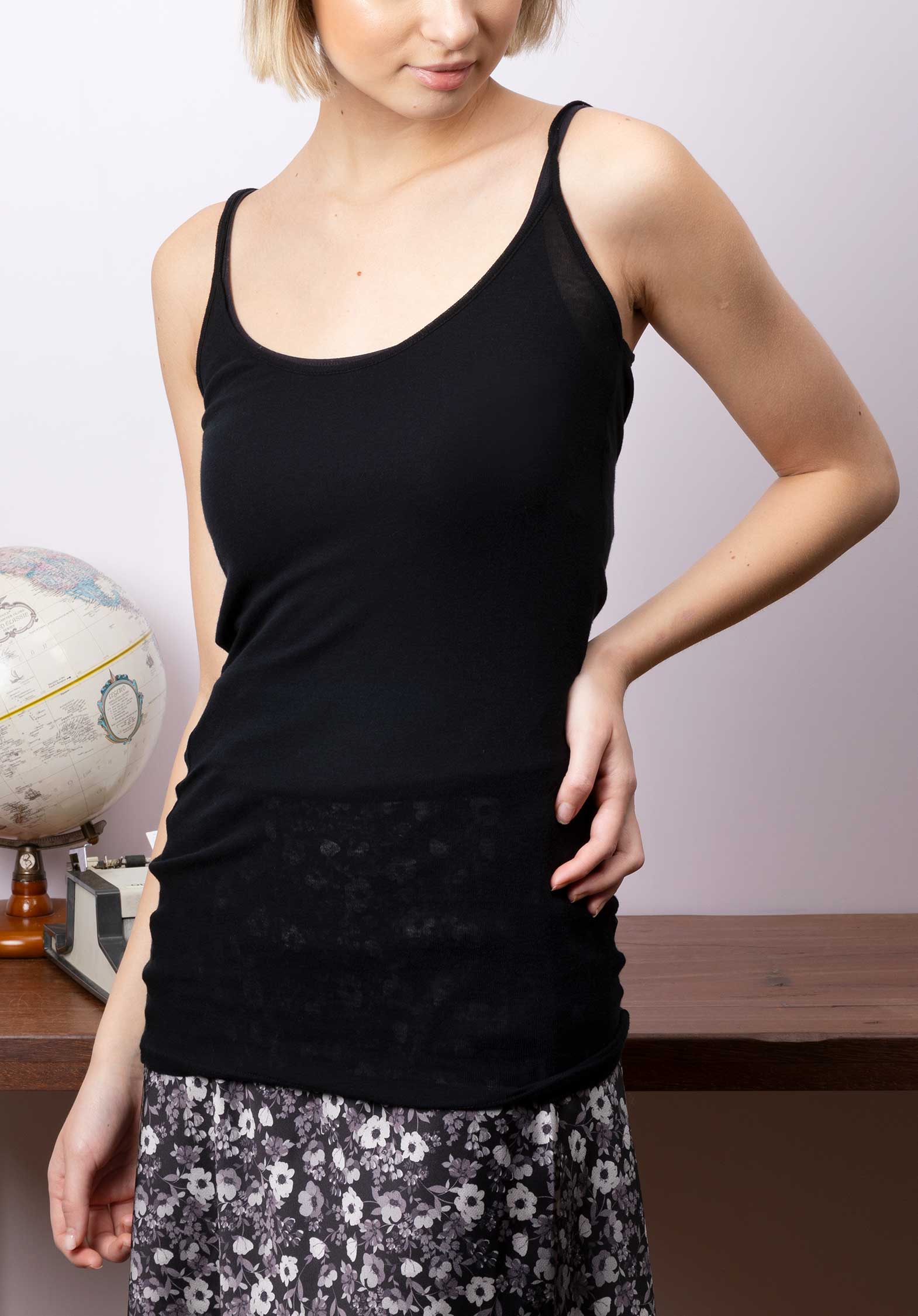 American Vintage | Supima Cotton Tank Top - Sheer Layering Essential Noir - Image 6