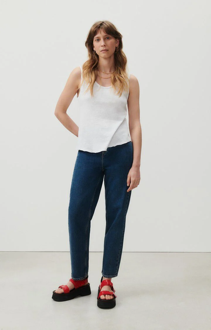 American Vintage | Tank Top in White Cotton - Relaxed Fit - Image 4
