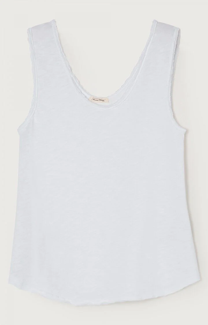 American Vintage | Tank Top in White Cotton - Relaxed Fit - Image 5