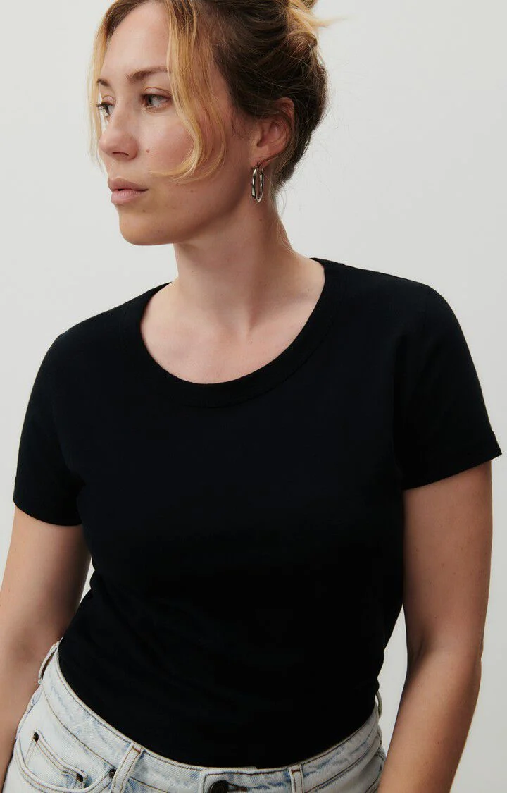 American Vintage | Slim Fit Cotton T-Shirt - Black - Image 3