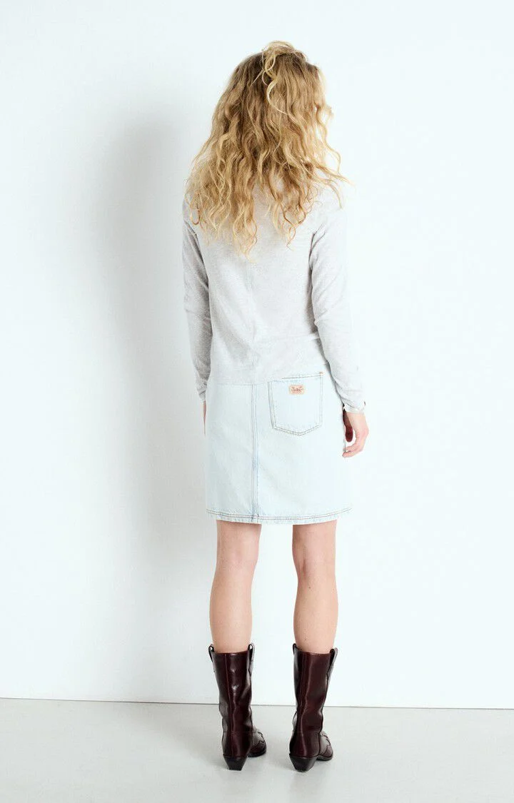 American Vintage | Relaxed Cotton Crew T-Shirt - White Polaire-Chine - Image 2