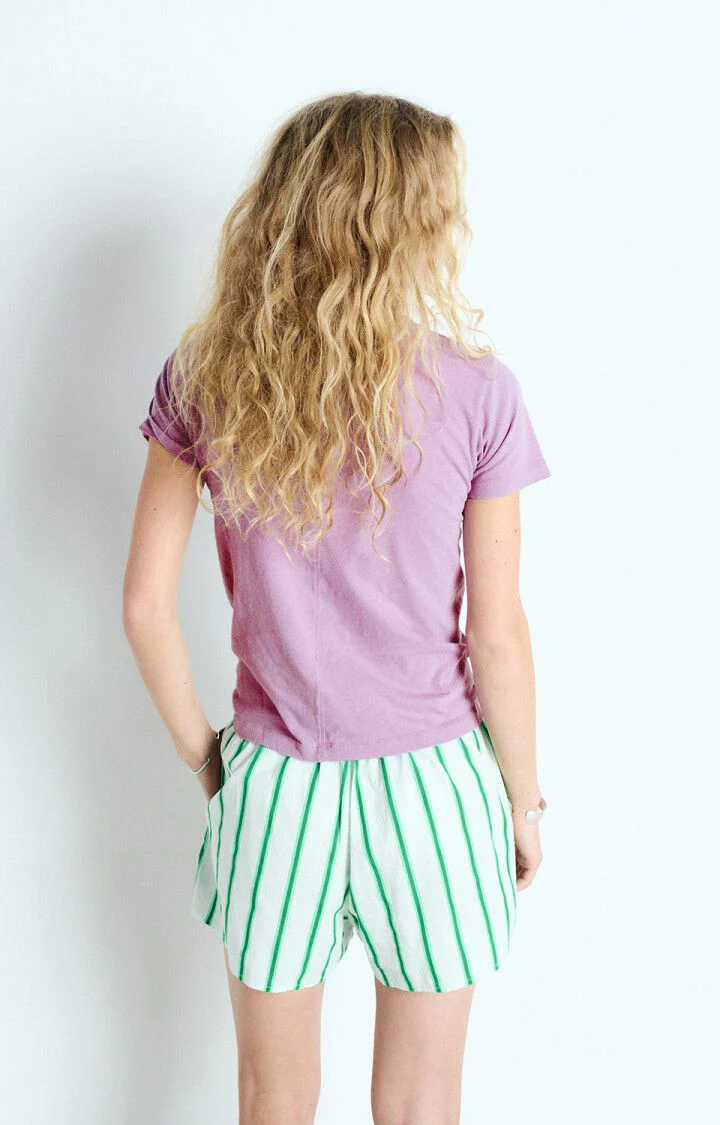 American Vintage | Cotton Crewneck Tee Lilas - Image 2