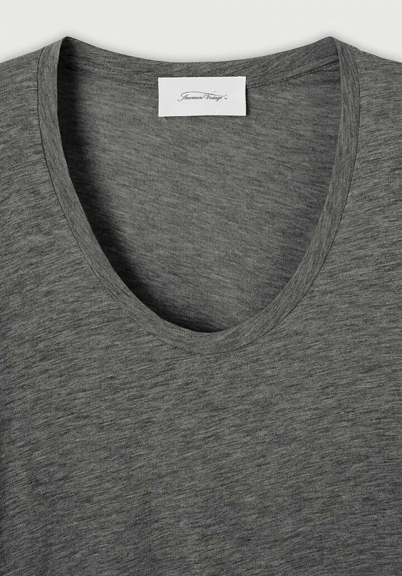 American Vintage | Jacksonville Fitted Long-Sleeve T-Shirt - Heathered Grey Anthracite-C - Image 2