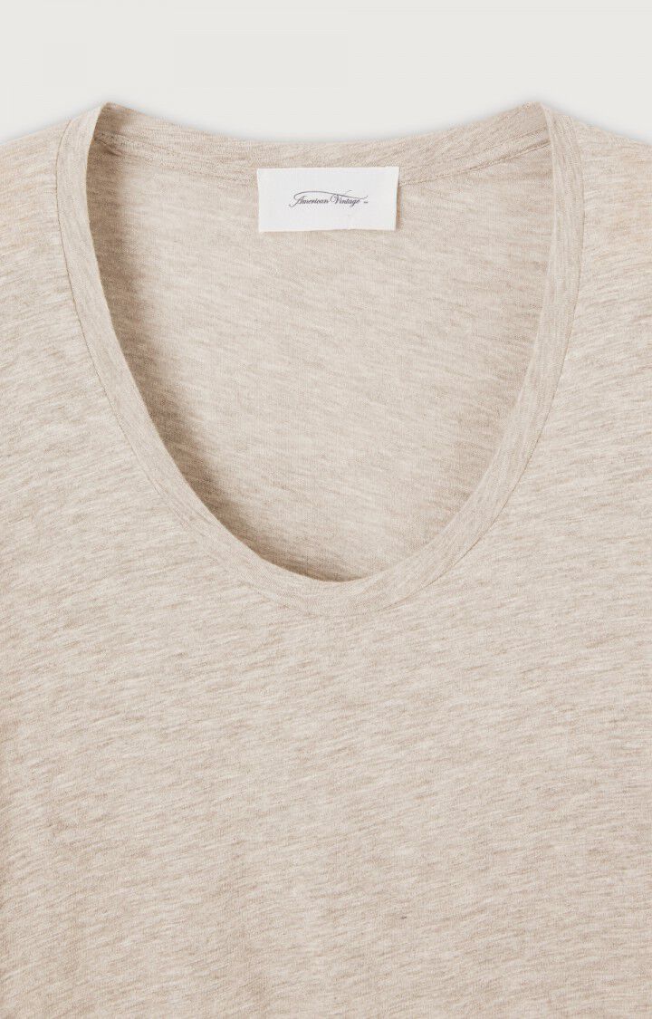 American Vintage | Jacksonville Long-Sleeved T-Shirt - Cream Chine Creme-Chine - Image 8