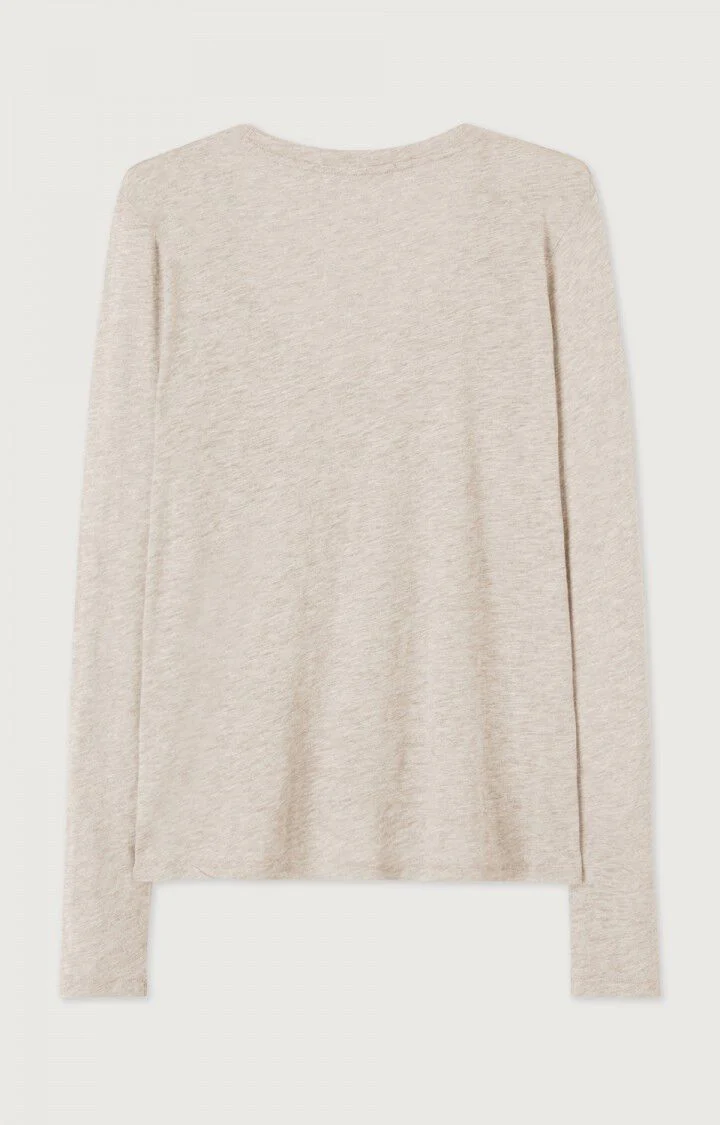 American Vintage | Jacksonville Long-Sleeved T-Shirt - Cream Chine Creme-Chine - Image 9