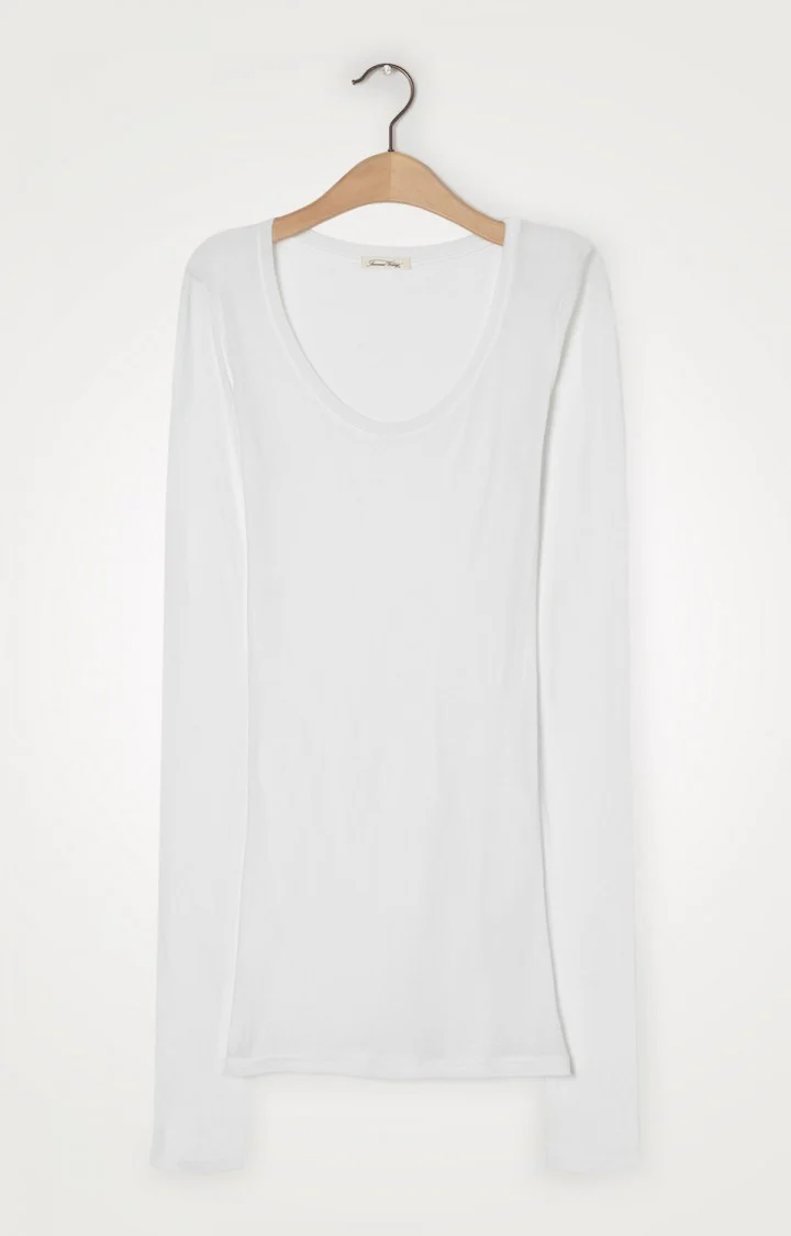 American Vintage | Massachusetts Long-Sleeve T-Shirt - Supima Cotton Blanc - Image 6