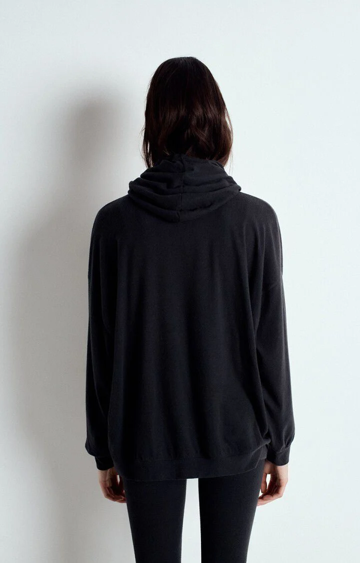 Women's Jacket Peachskin-Effect Fabric - Carbone-Chine - Image 2