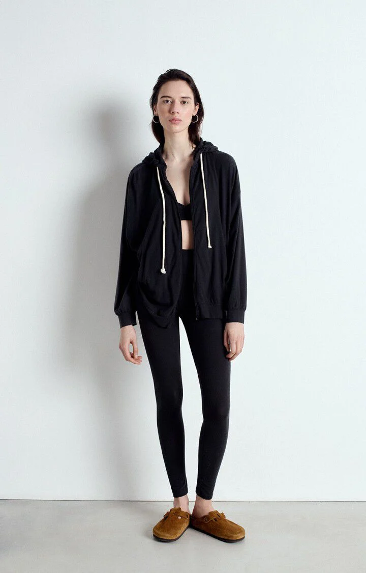 Women's Jacket Peachskin-Effect Fabric - Carbone-Chine - Image 4