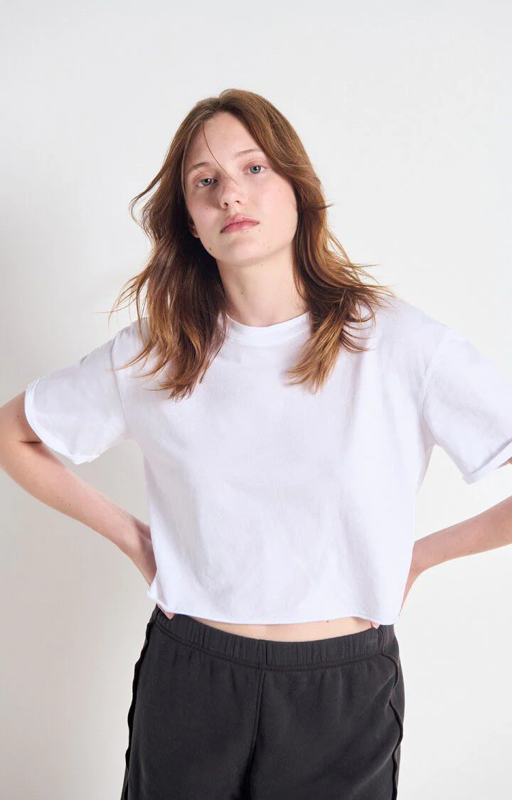 Women T-Shirt 100 Percent Cotton Jersey Knit Breathable - White