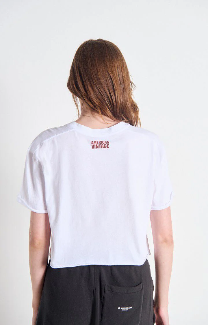 Women T-Shirt 100 Percent Cotton Jersey Knit Breathable - White - Image 2