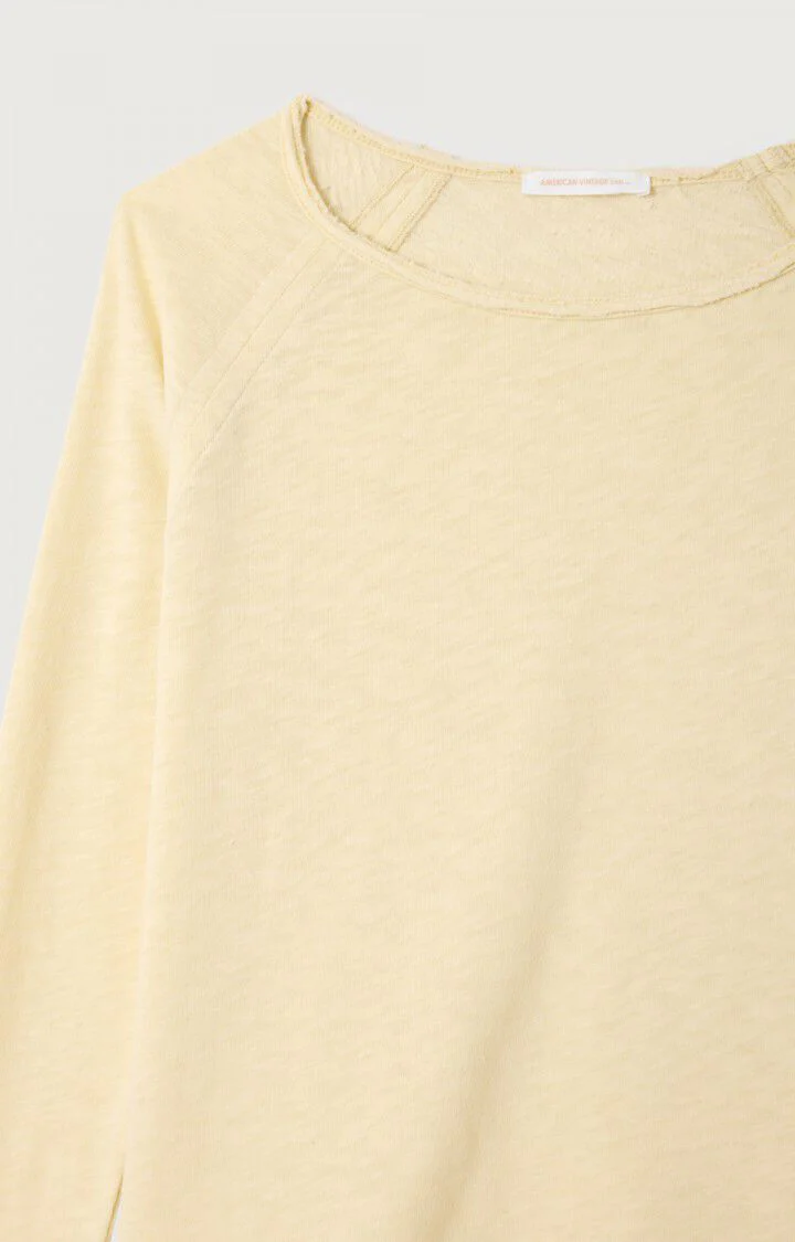 American Vintage | Long Sleeve Boat Neck Tee - Vanille Vanille-Vinta - Image 7