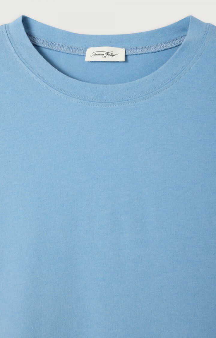 Women Oversized Long Sleeve T Shirt Cotton Jersey - Blue Bleu-Chine - Image 8