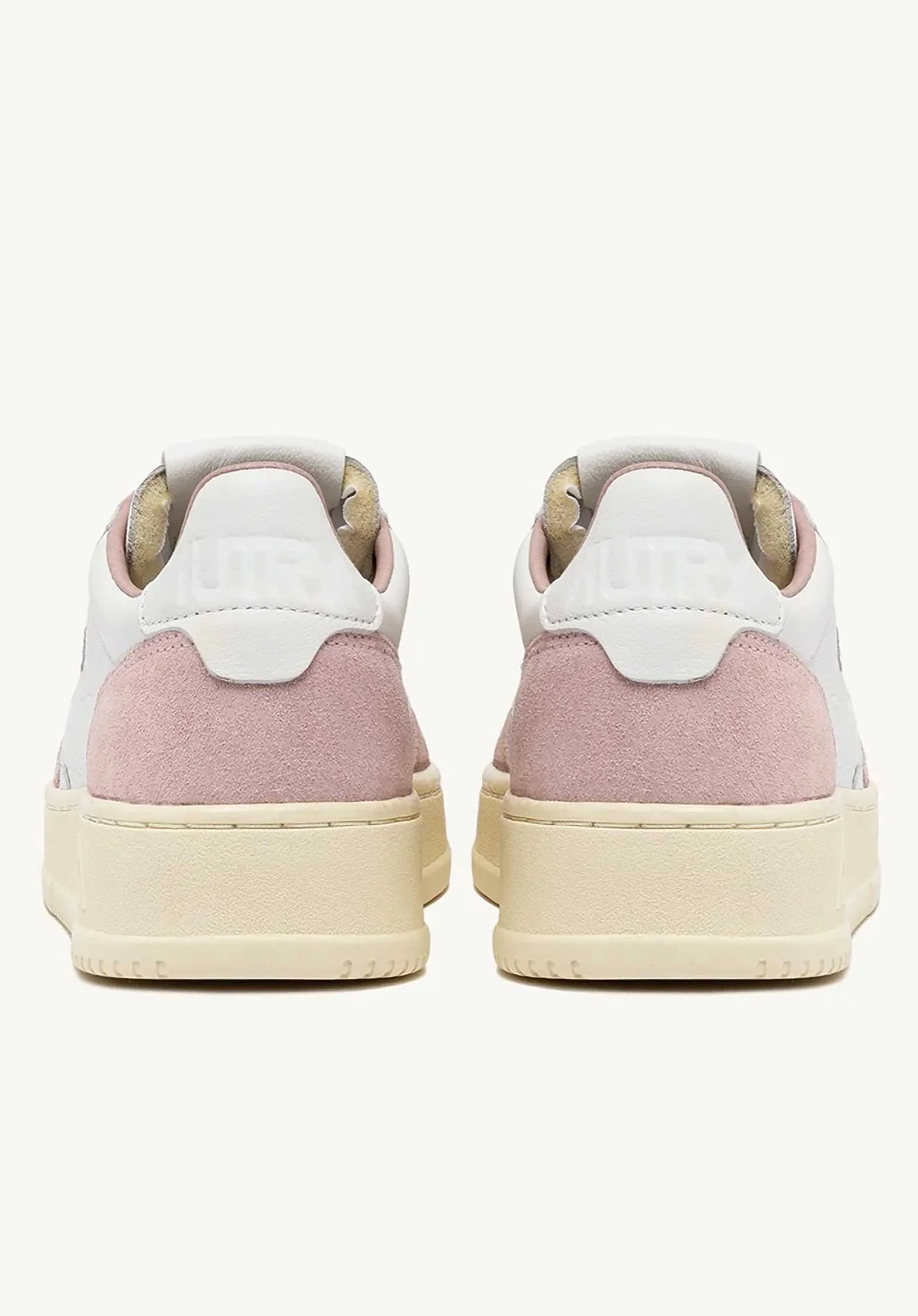 Autry | Medalist Low GS Sneaker - White with Powder Green Heel White-Powder - Image 3