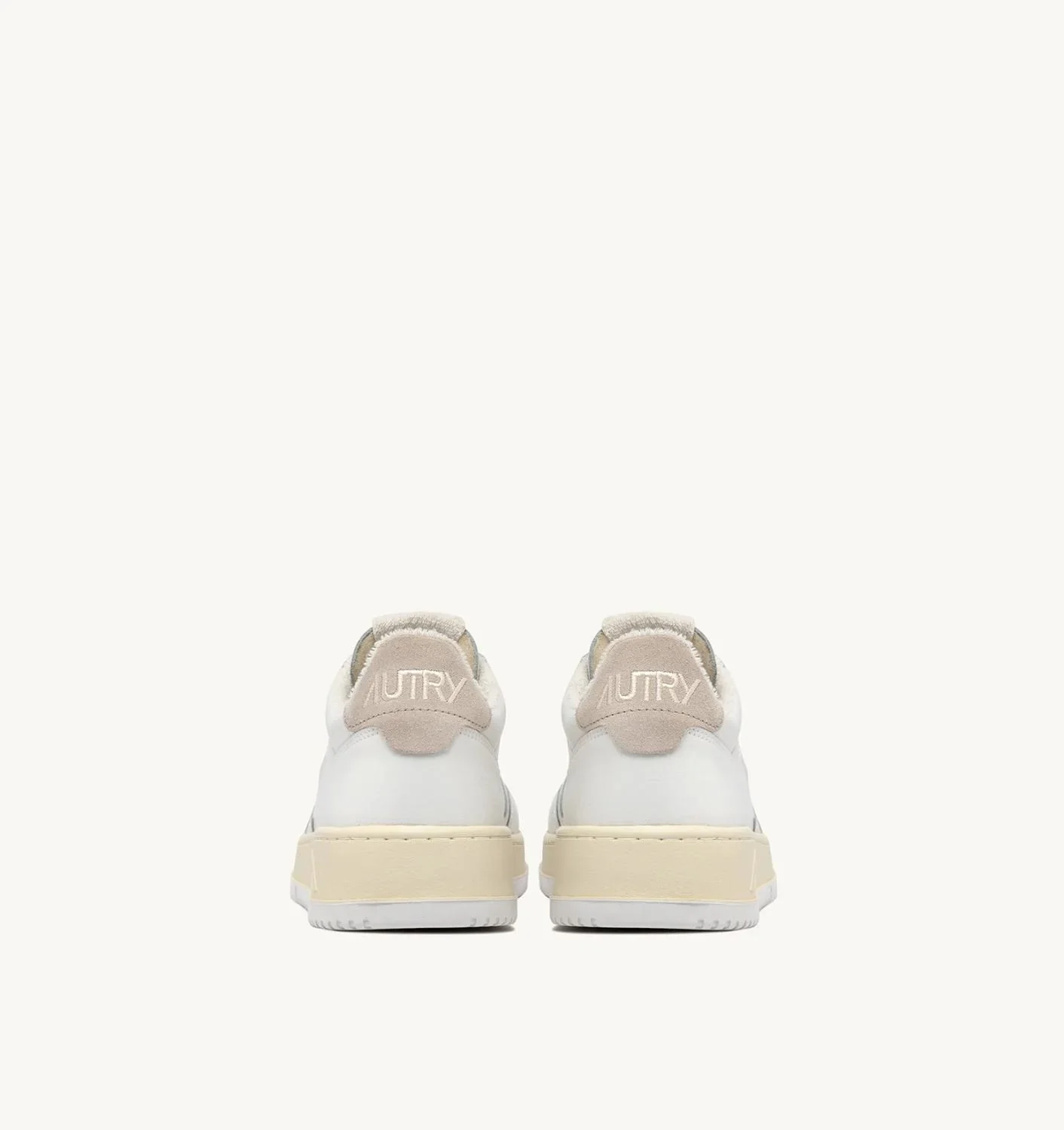Autry | Medalist Low Sneaker - White & Ivory Leather White-Ivory - Image 3