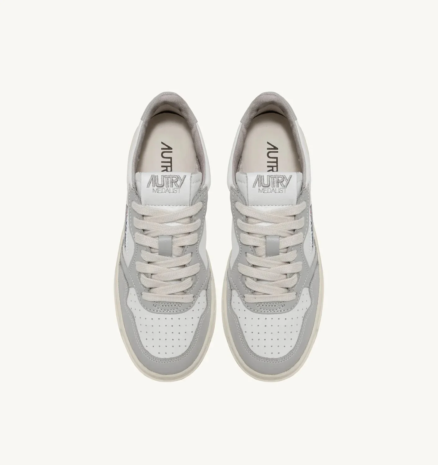 Autry | Medalist Low Sneaker - White & Vapor Leather White-Vapor - Image 5