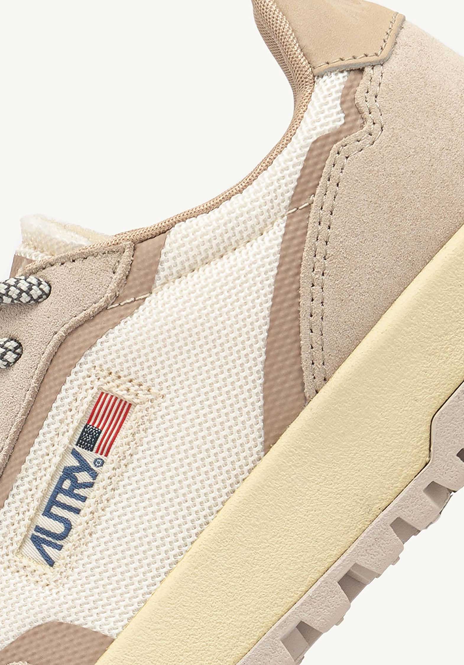 Autry | Wildpace Low Sneaker - Mesh & Suede White-Sand - Image 6
