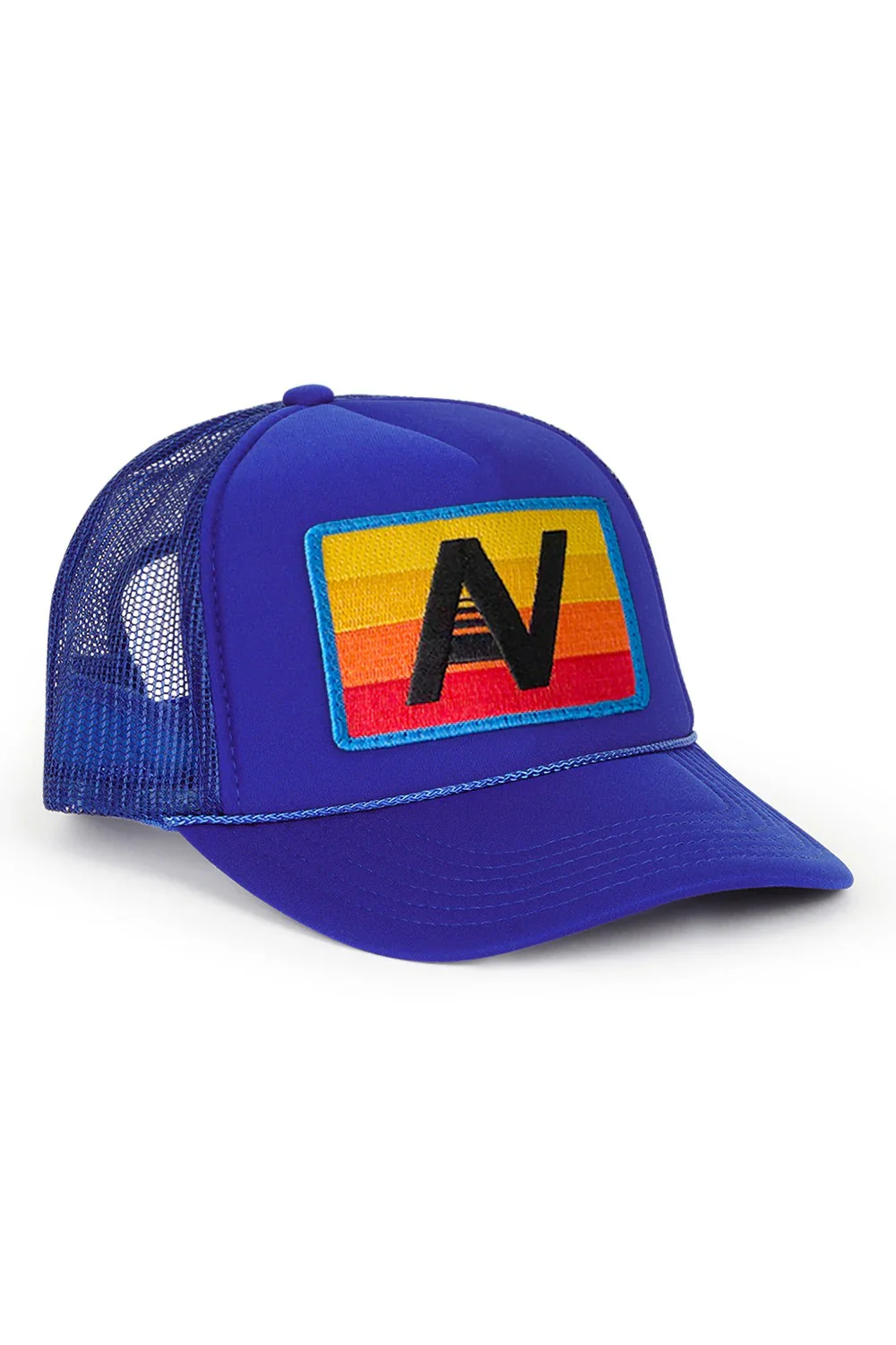 Aviator Nation | Rainbow Logo Vintage Trucker Hat - Royal-Blue