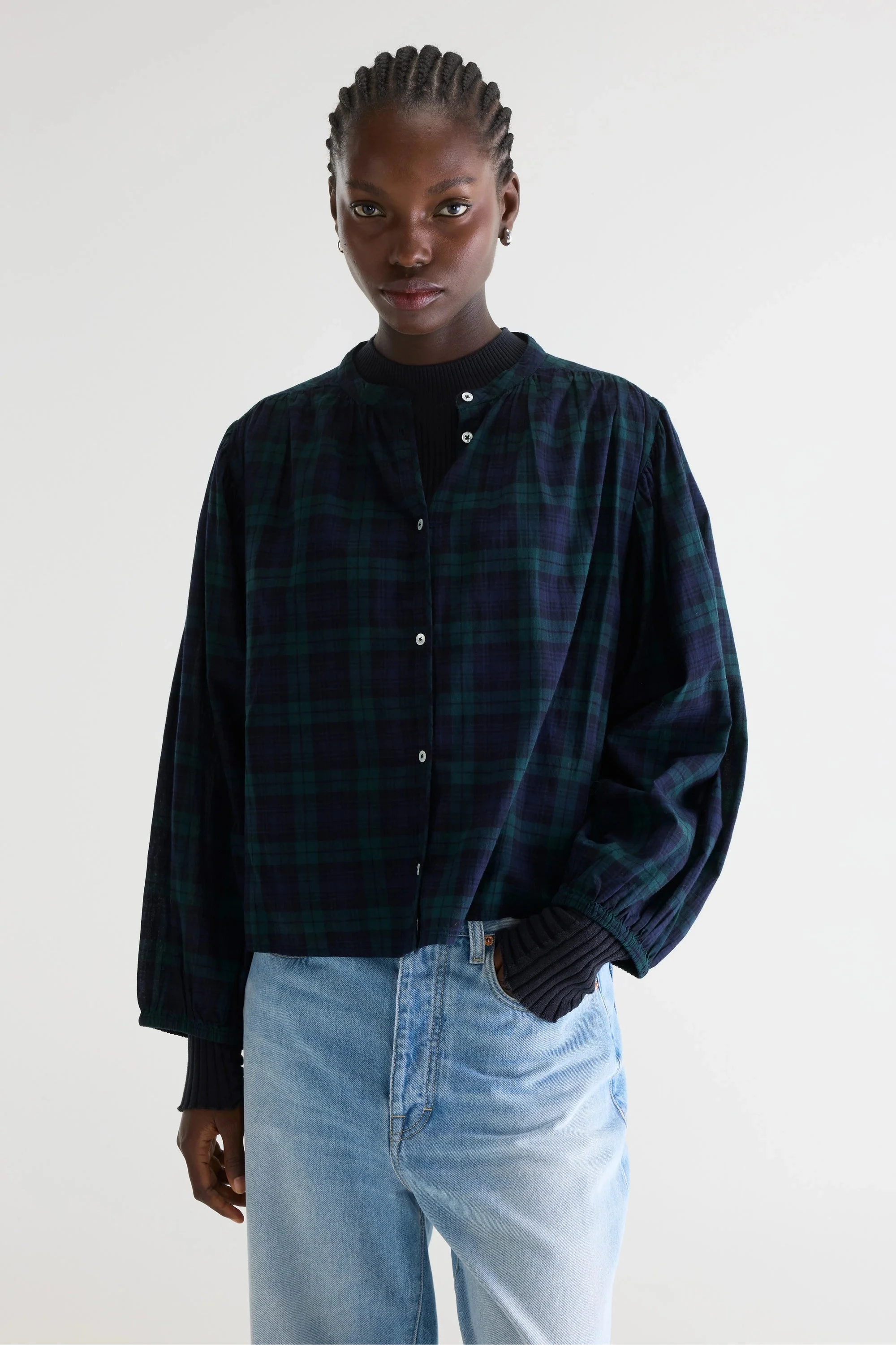 Bellerose | Blouse Cherry - Puffed Sleeve Plaid Check-A