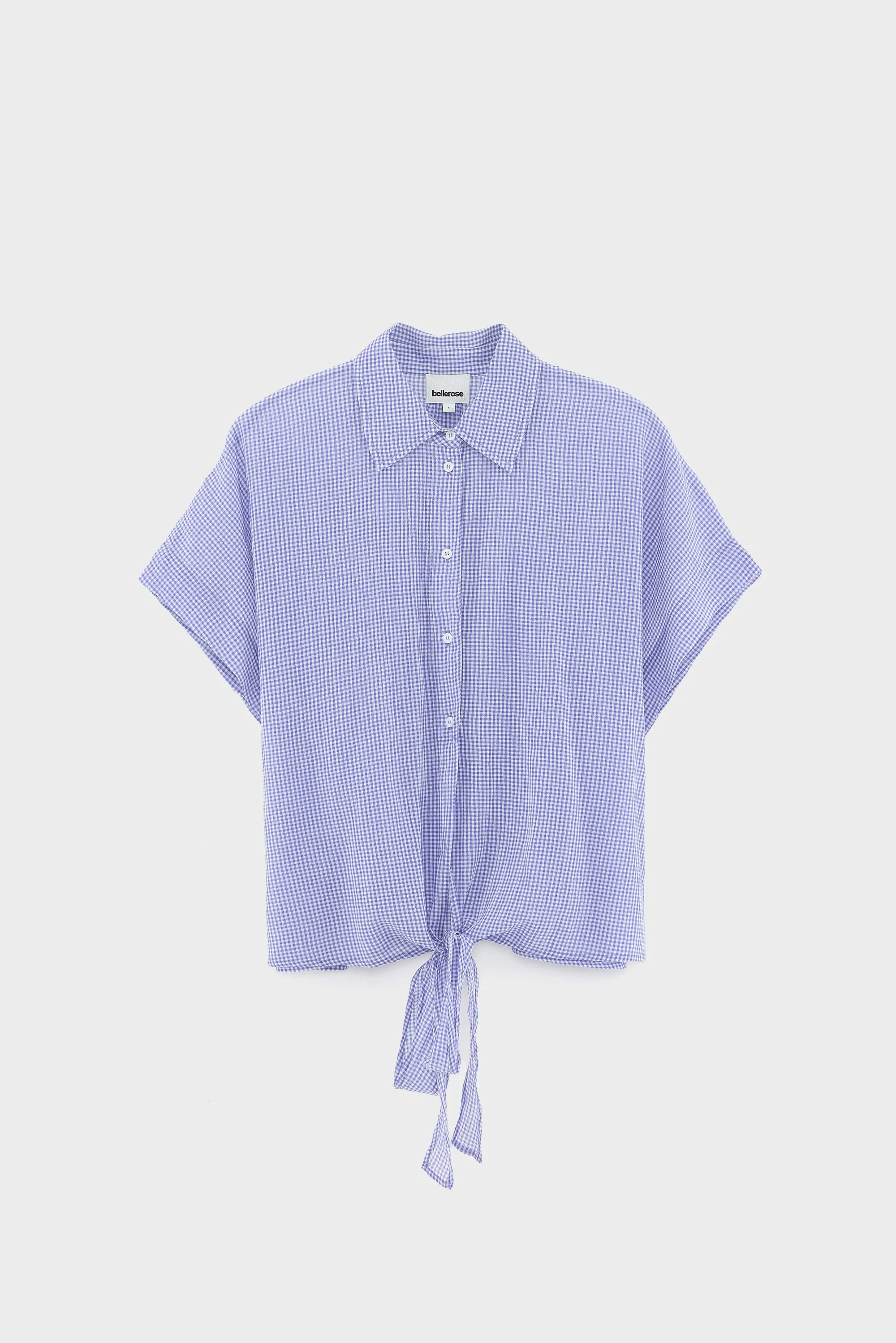 Women's Button-Down Blouse 100% Cotton Poplin Fabric - Coral Check-A - Image 6