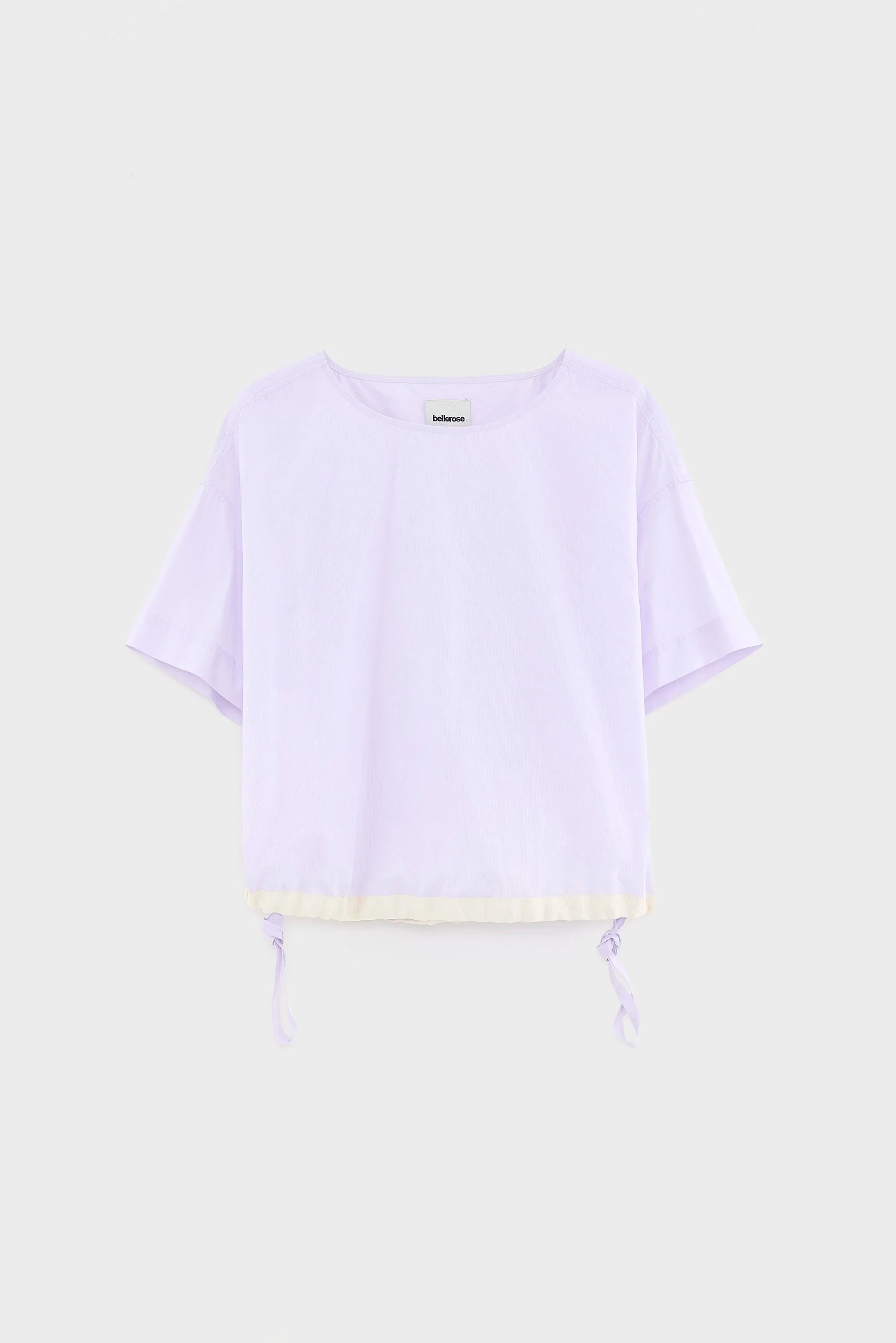Bellerose | Gian Relaxed Boxy Blouse in Lilac Cotton Stripe-E - Image 6