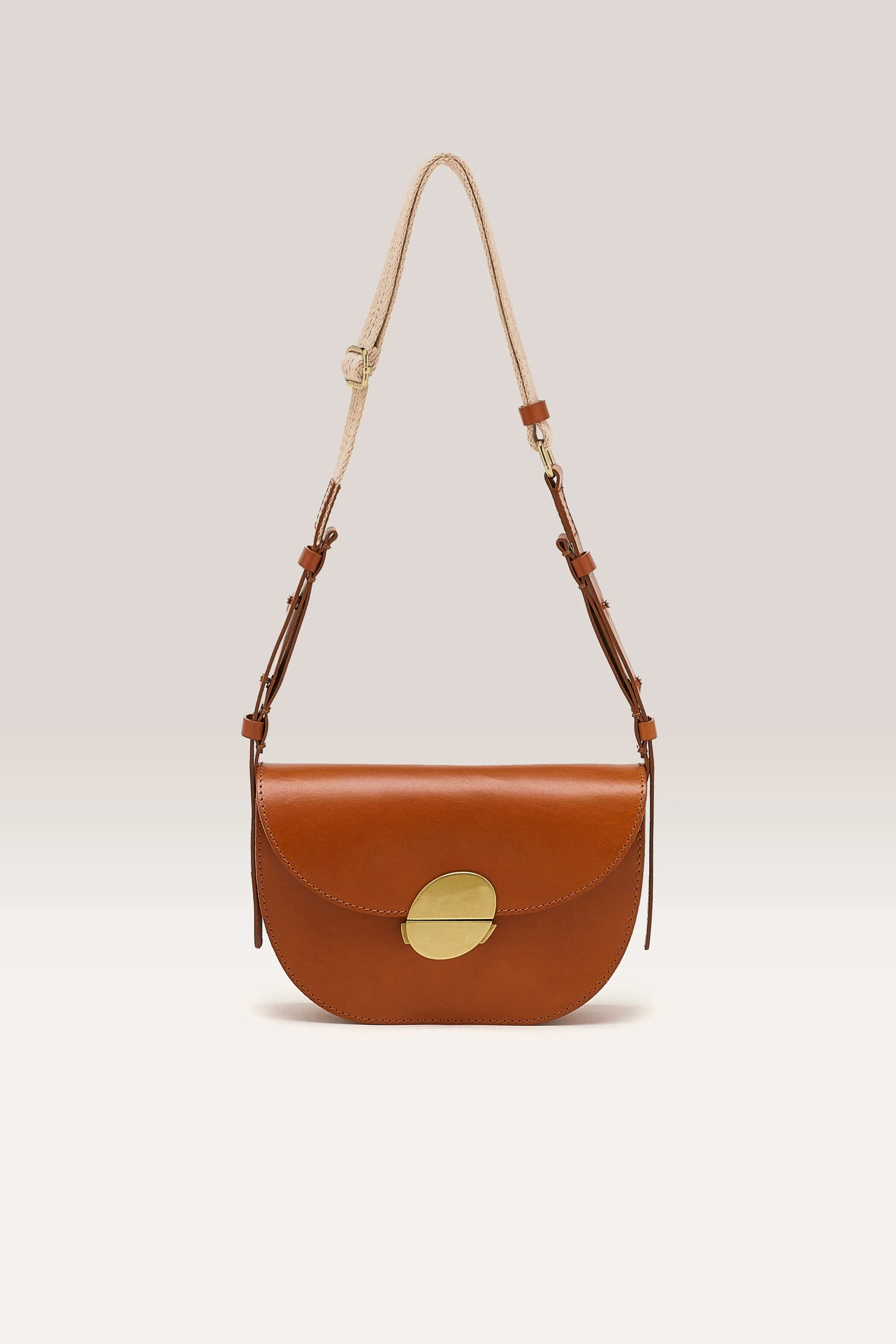 Bellerose | Sicoco Half-Moon Crossbody Bag - Leather Cognac - Image 2