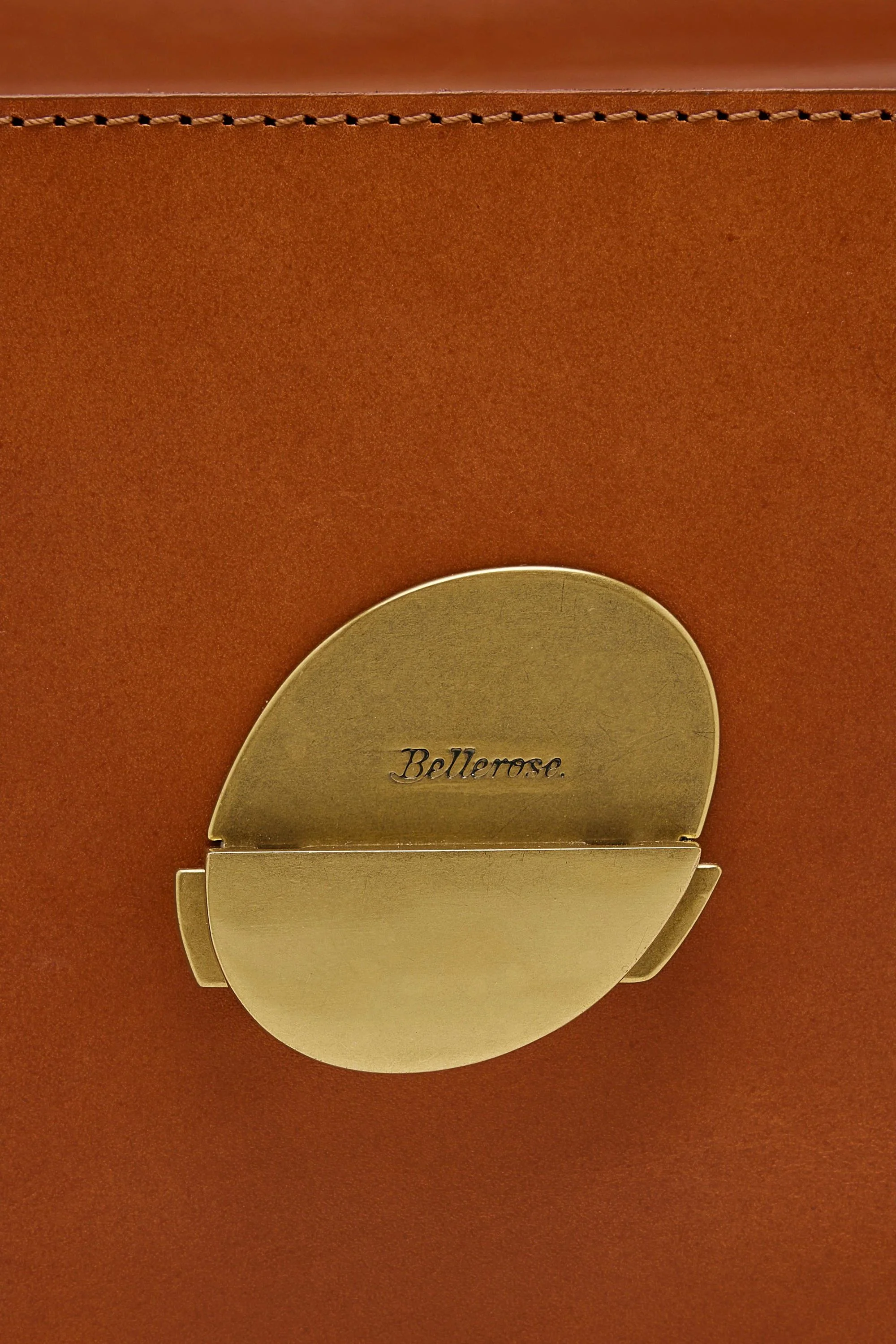 Bellerose | Sicoco Half-Moon Crossbody Bag - Leather Cognac - Image 5