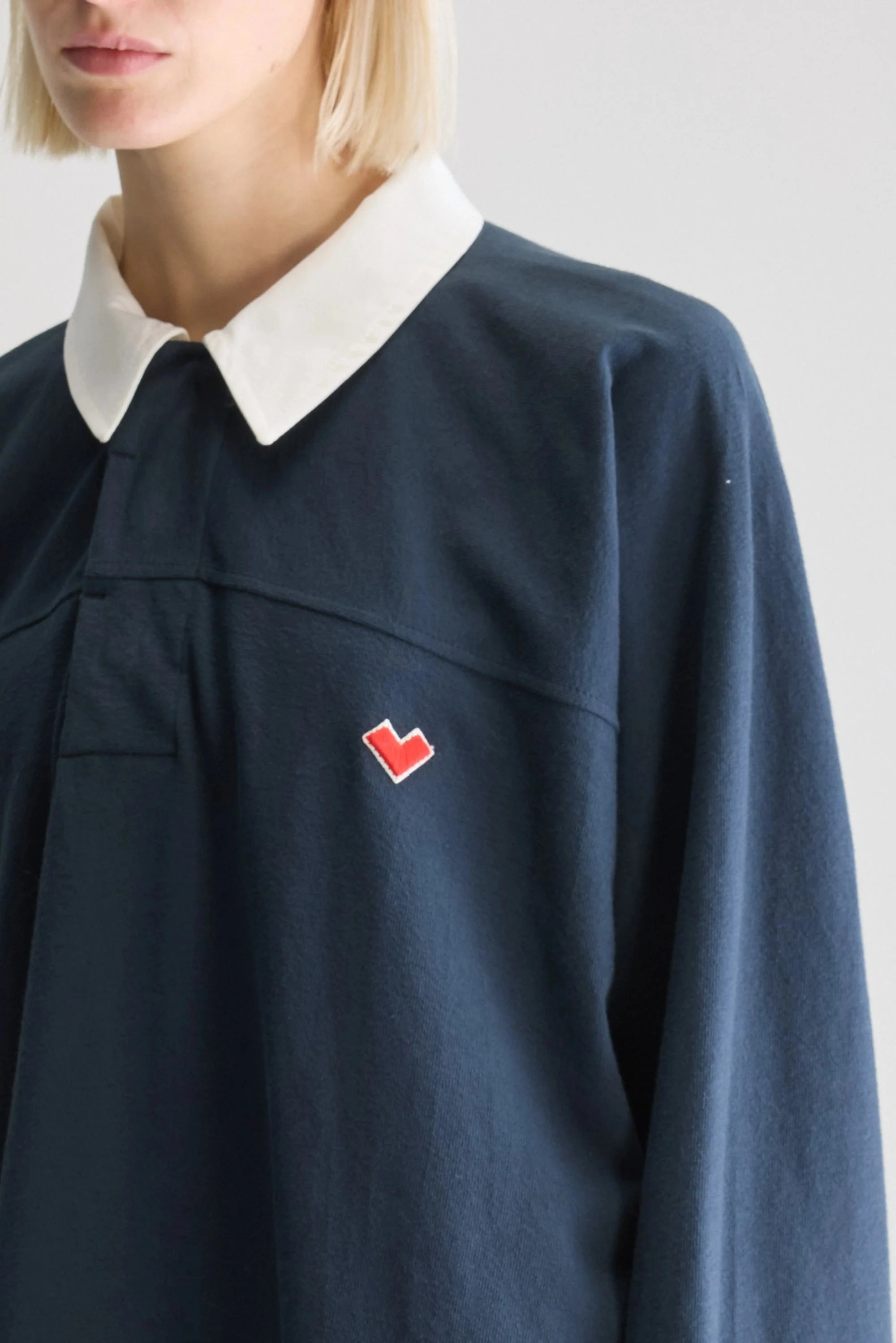 Bellerose | Dress Foogy - Navy Cotton Rugby Dress America - Image 2
