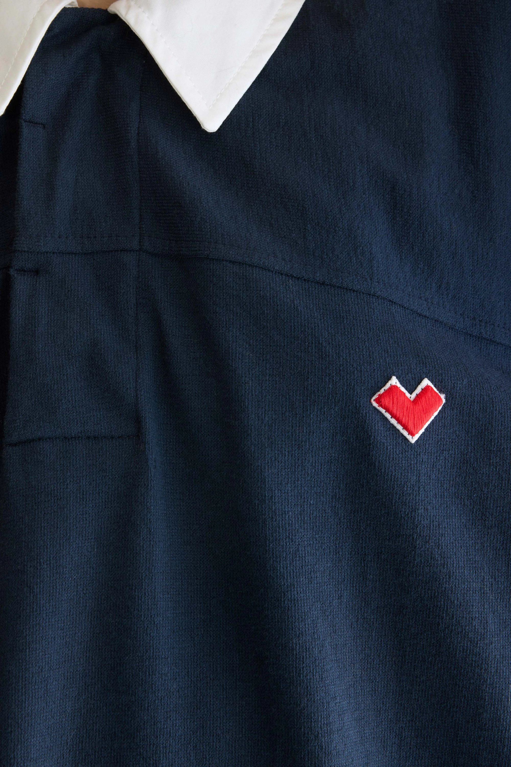 Bellerose | Dress Foogy - Navy Cotton Rugby Dress America - Image 5