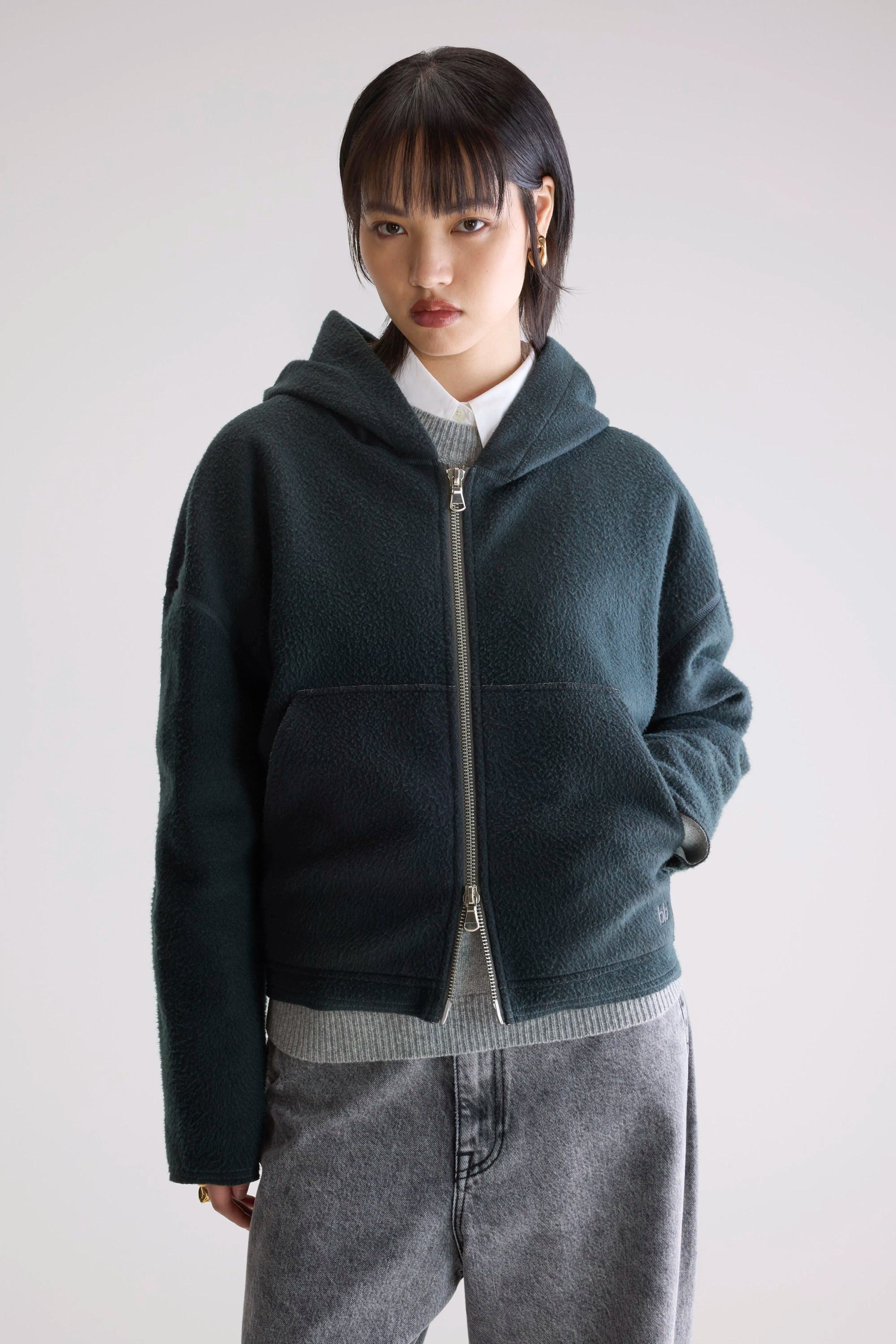 Bellerose | Oversized Fleece Hoodie - Light Beige Acier