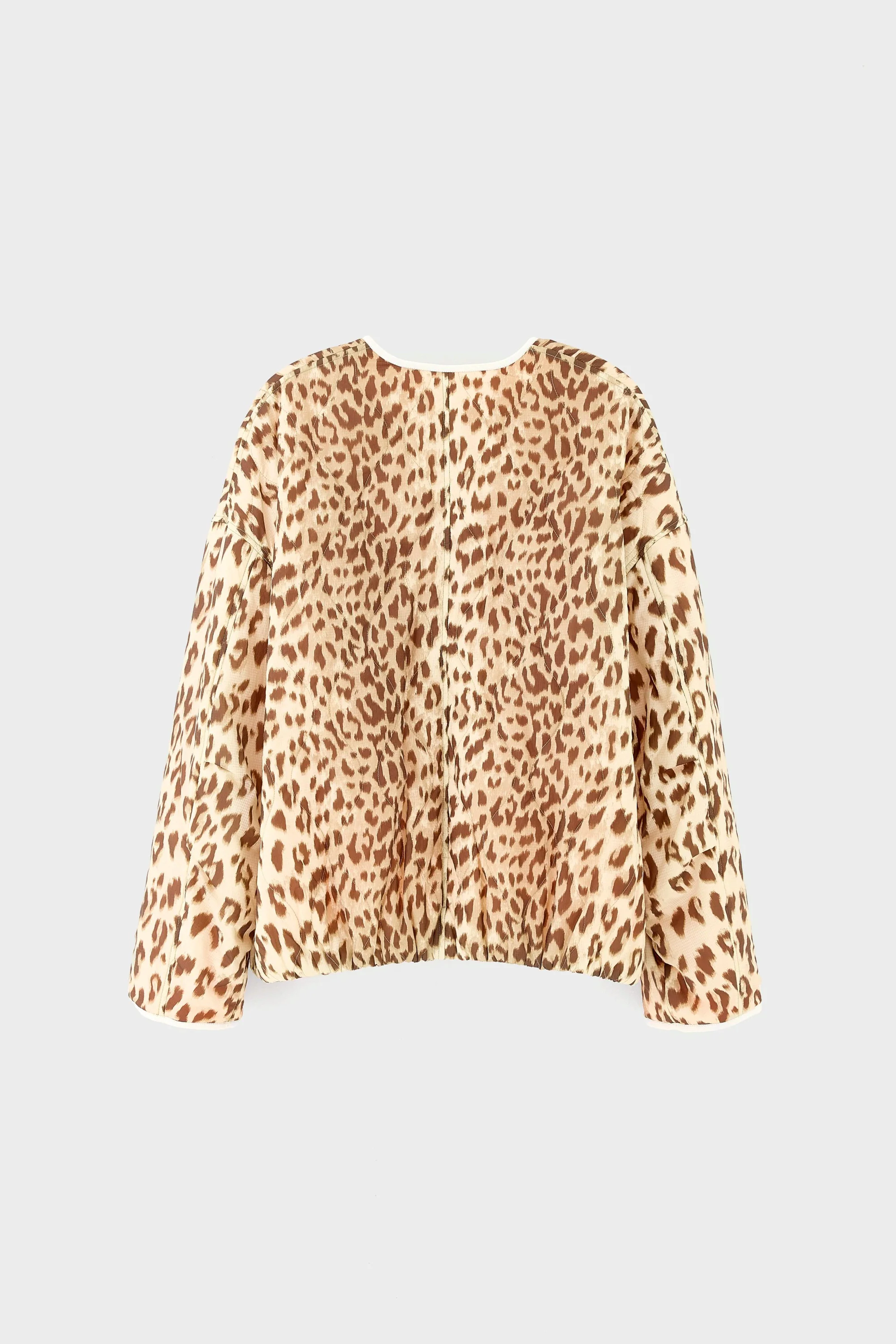 Bellerose | Reversible Leopard Jacket - Neon Coral Grid Combo-A - Image 5