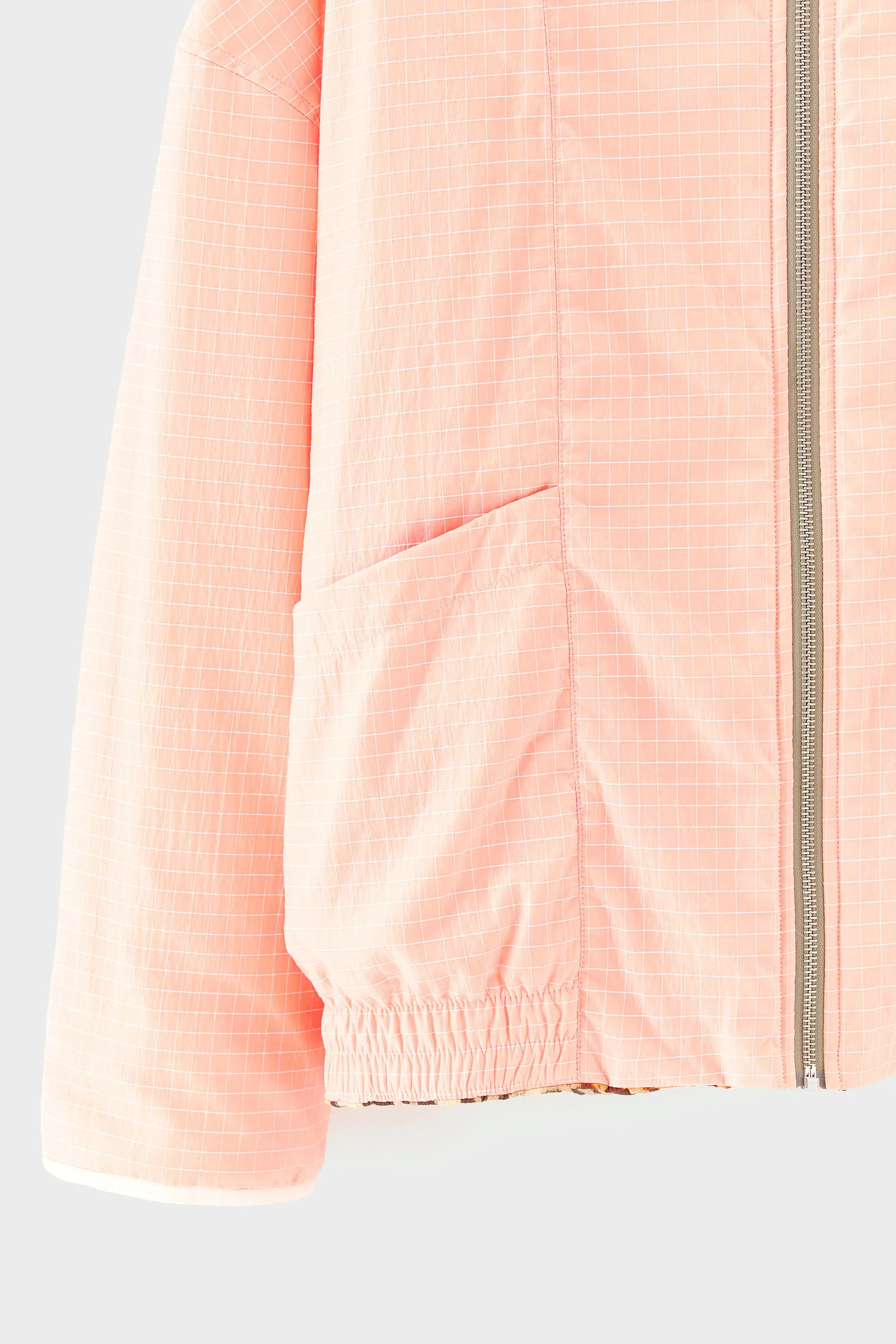 Bellerose | Reversible Leopard Jacket - Neon Coral Grid Combo-A - Image 7