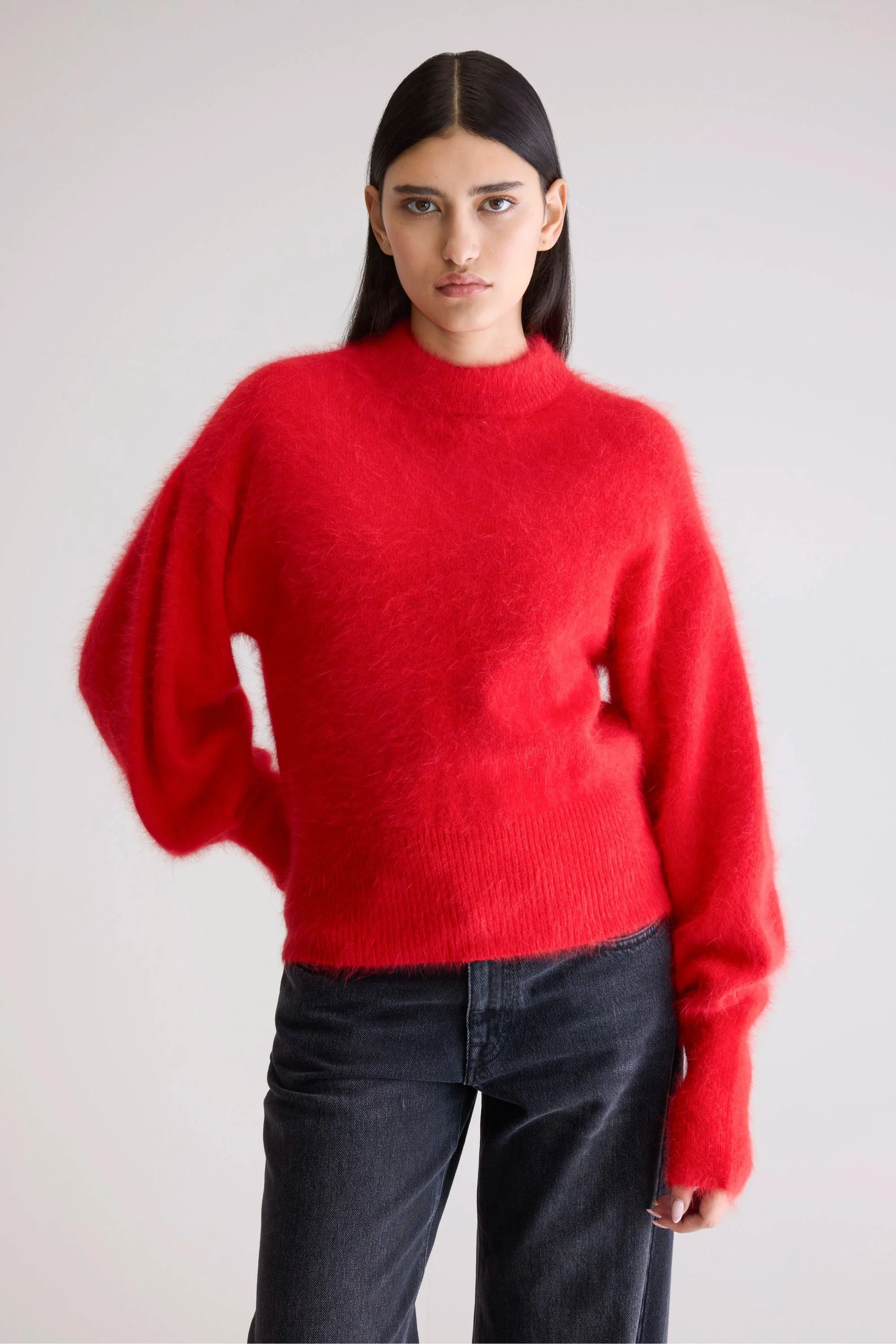 Bellerose | Dateka Sweatshirt in Angora Blend - Bright Red Sanguine
