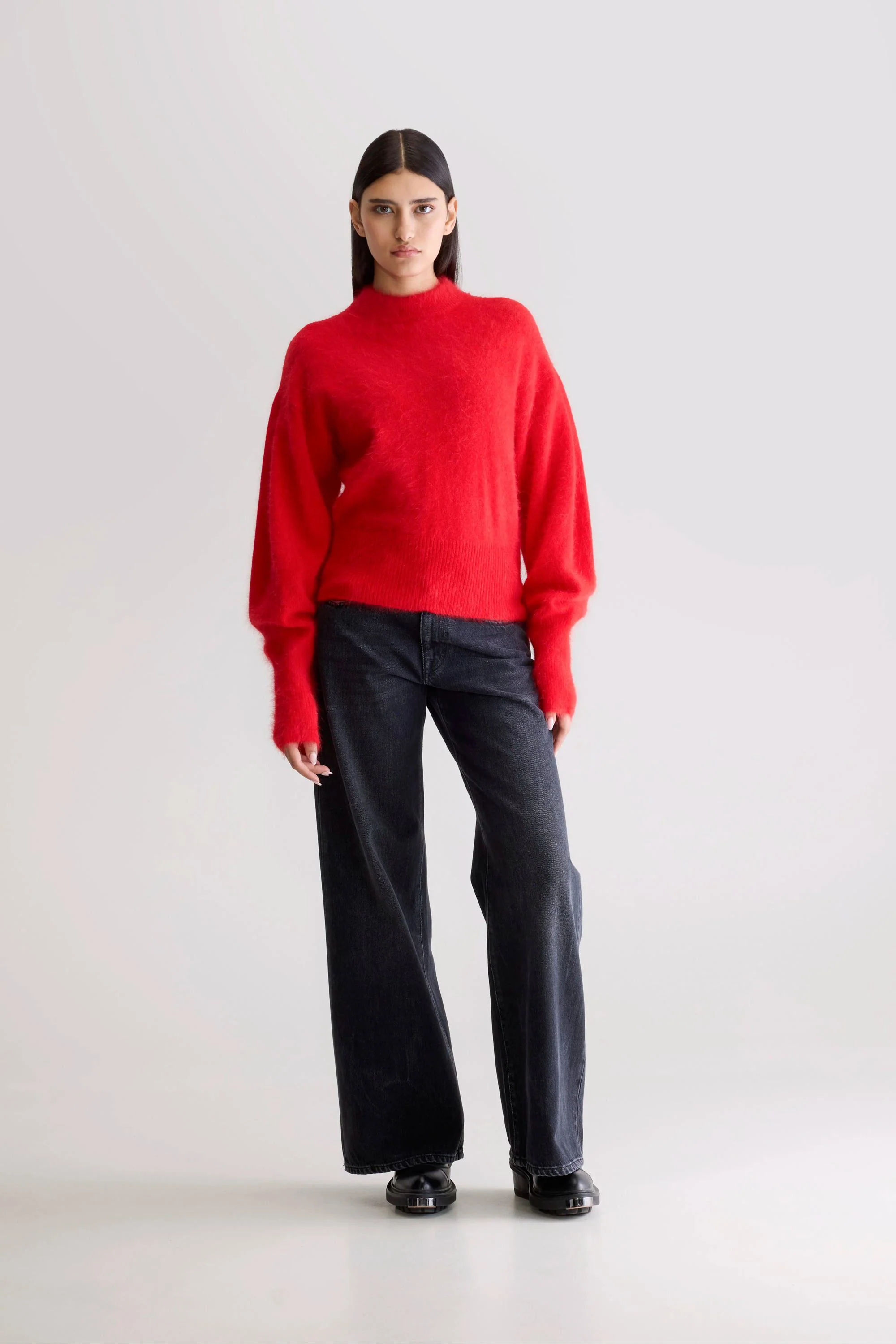 Bellerose | Dateka Sweatshirt in Angora Blend - Bright Red Sanguine - Image 2