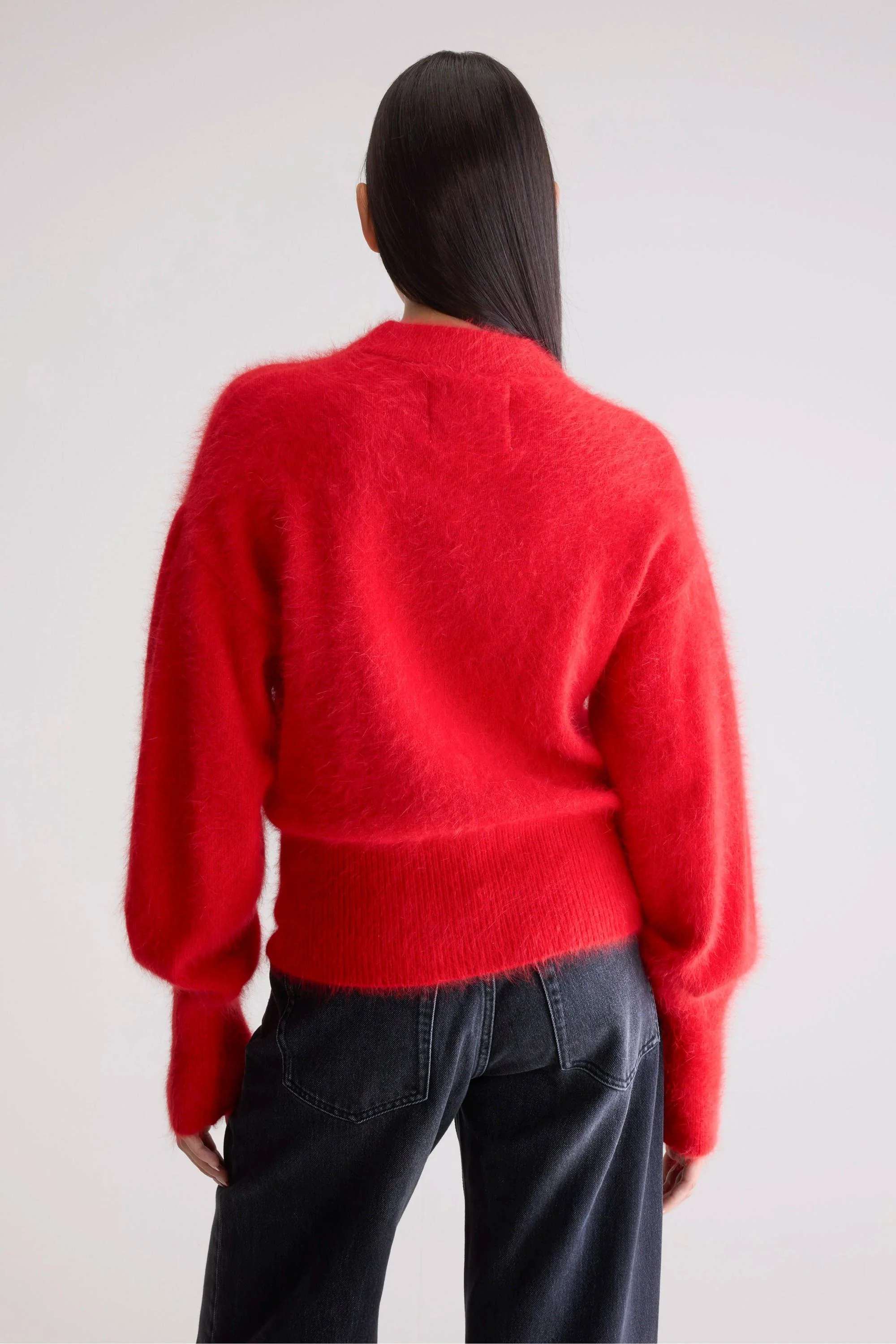 Bellerose | Dateka Sweatshirt in Angora Blend - Bright Red Sanguine - Image 3