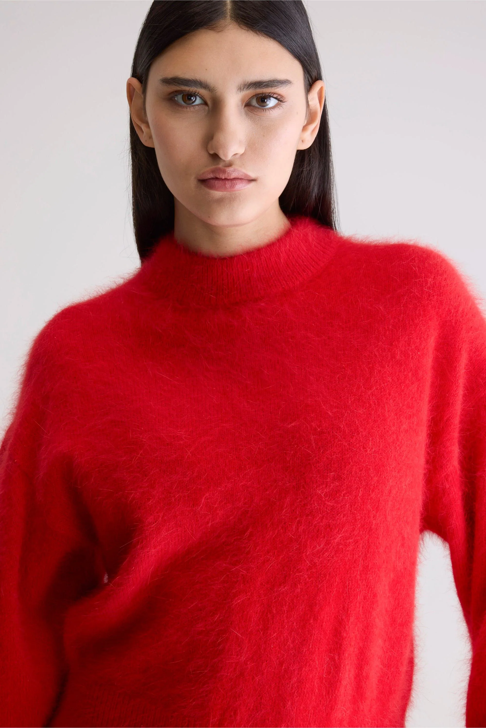 Bellerose | Dateka Sweatshirt in Angora Blend - Bright Red Sanguine - Image 4